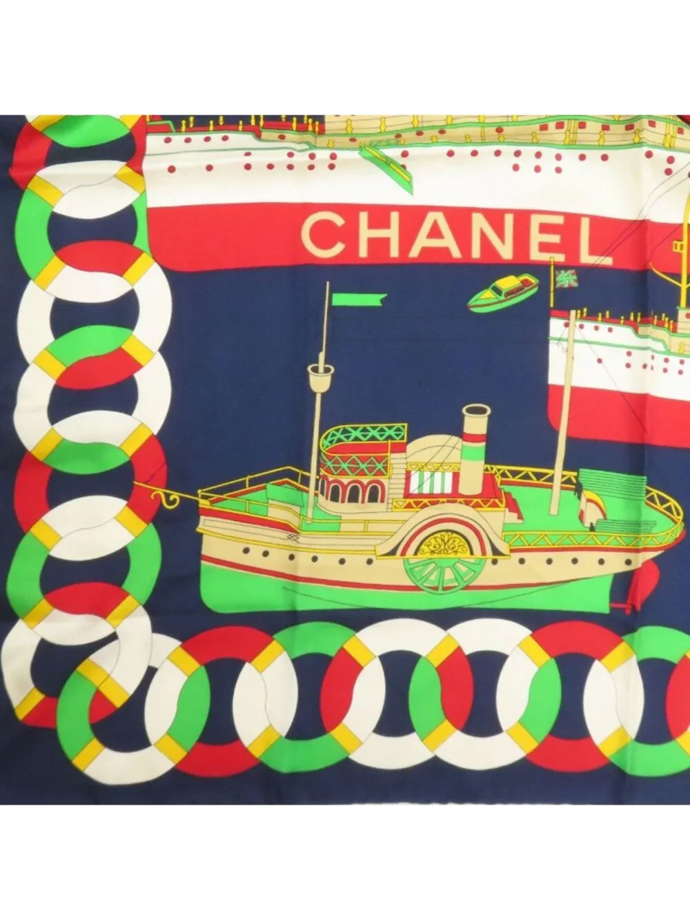 Chanel Boat Motif Scarf Silk
